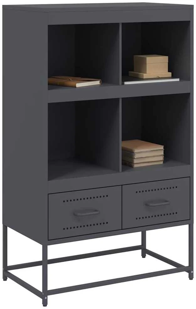 Komoda, antracito, 68x39x111,5 cm, plienas
