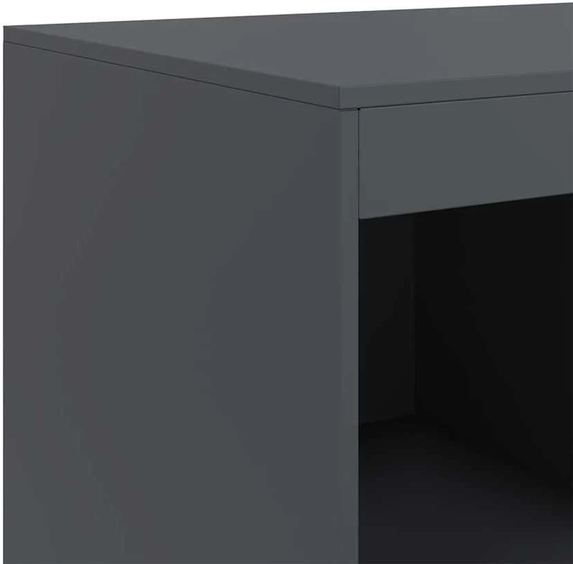 Komoda, antracito spalvos, 67x39x95cm, plienas
