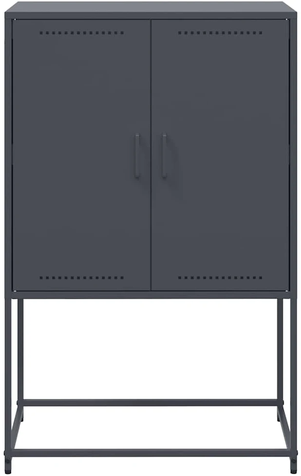 Komoda, antracito spalvos, 68,5x38,5x107cm, plienas
