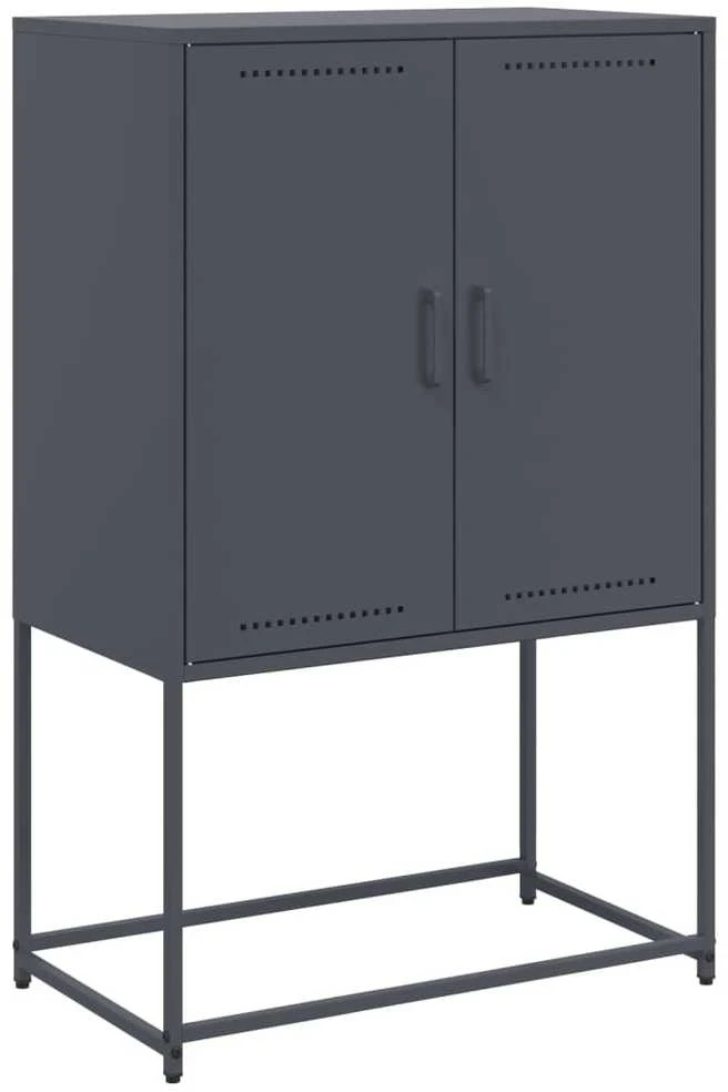 Komoda, antracito spalvos, 68,5x38,5x107cm, plienas