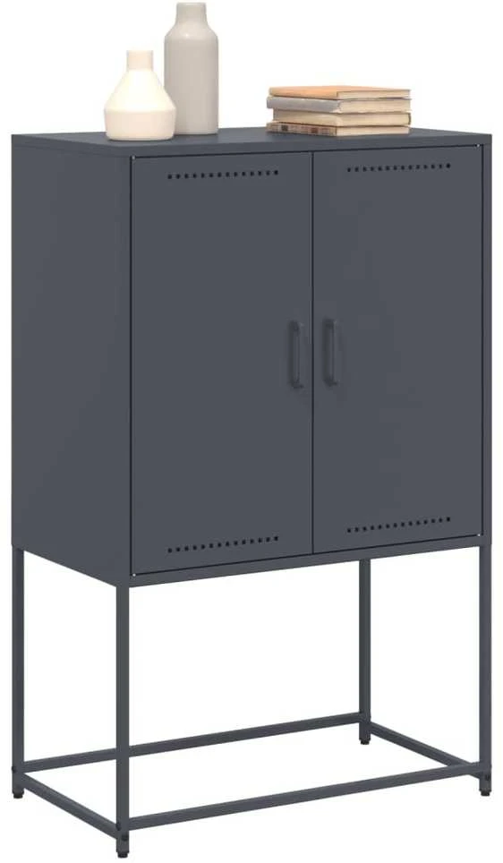 Komoda, antracito spalvos, 68,5x38,5x107cm, plienas