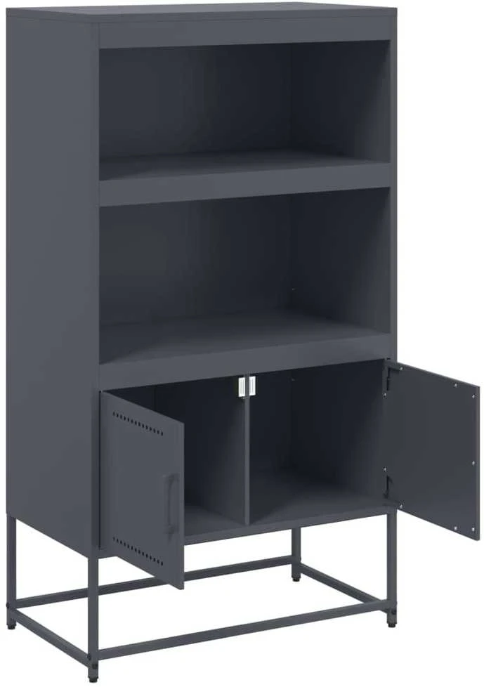 Komoda, antracito spalvos, 68,5x38,5x123,5cm, plienas