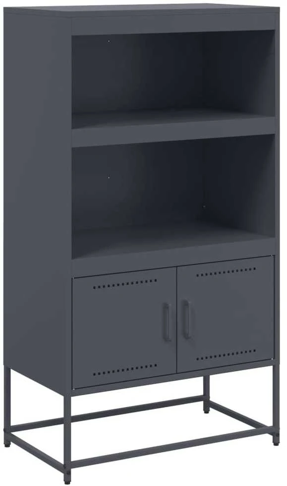 Komoda, antracito spalvos, 68,5x38,5x123,5cm, plienas