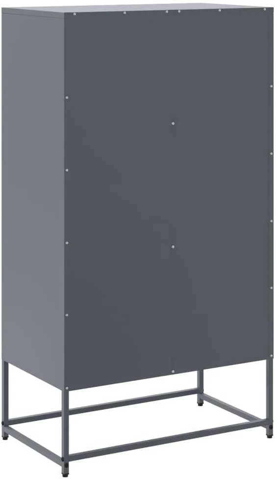 Komoda, antracito spalvos, 68,5x38,5x123,5cm, plienas
