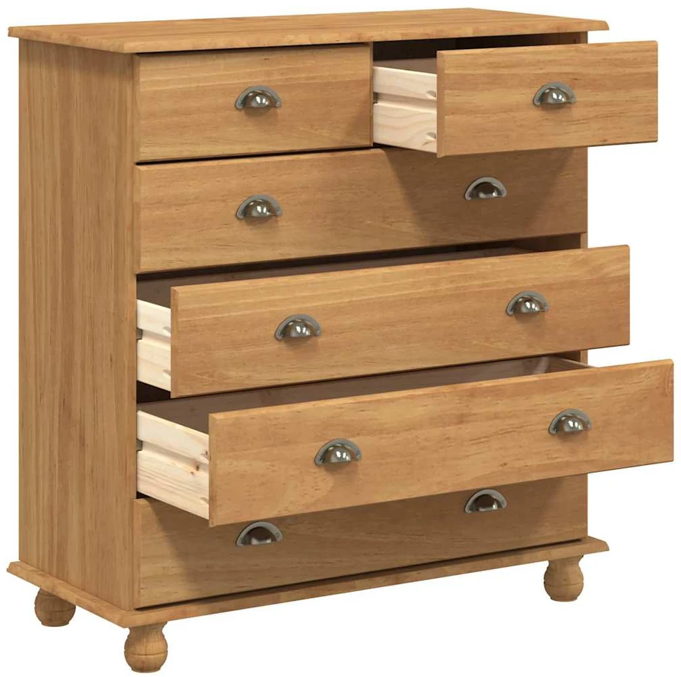 Komoda ASKIM Ruda 91 x 40 x 95,5 cm Kietos pušies mediena
