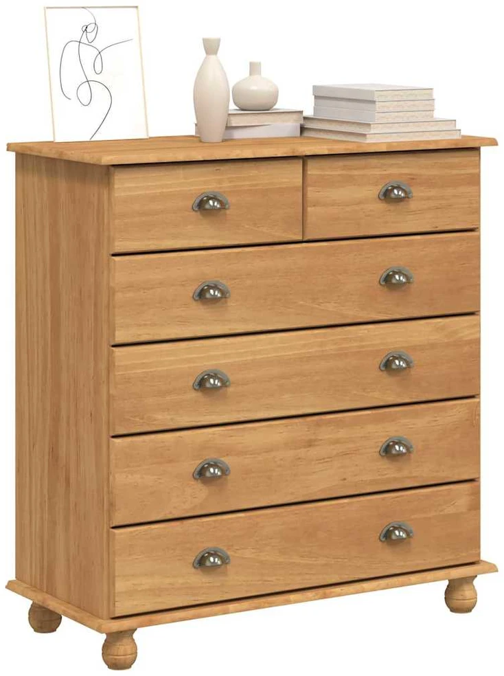 Komoda ASKIM Ruda 91 x 40 x 95,5 cm Kietos pušies mediena