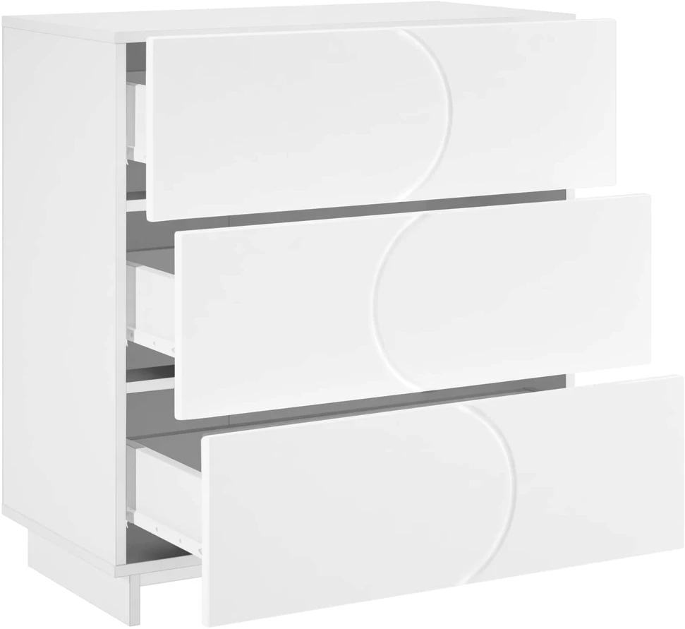 Komoda Balta 70 x 38 x 75 cm Apdirbta mediena