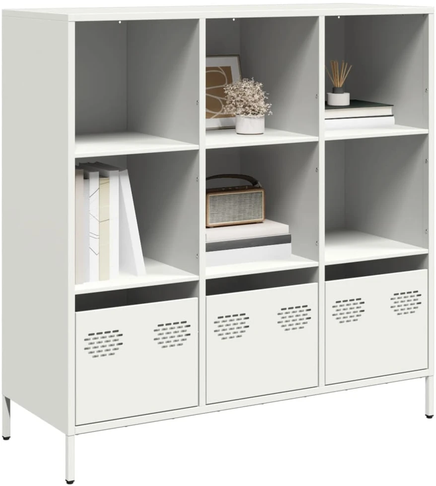 Komoda, baltos spalvos, 101,5x39x103,5cm, plienas