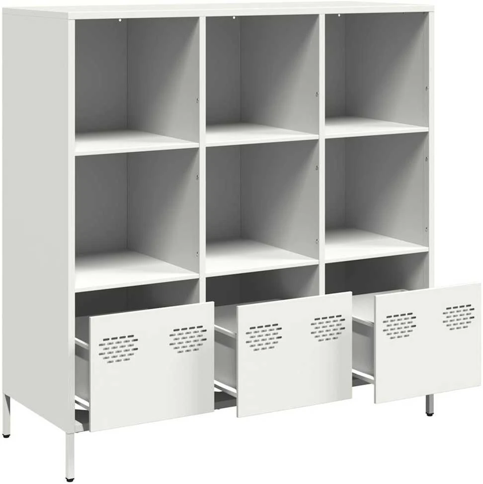 Komoda, baltos spalvos, 101,5x39x103,5cm, plienas