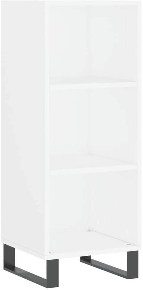 Komoda, baltos spalvos, 34,5x34x180cm, apdirbta mediena
