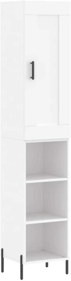 Komoda, baltos spalvos, 34,5x34x180cm, apdirbta mediena