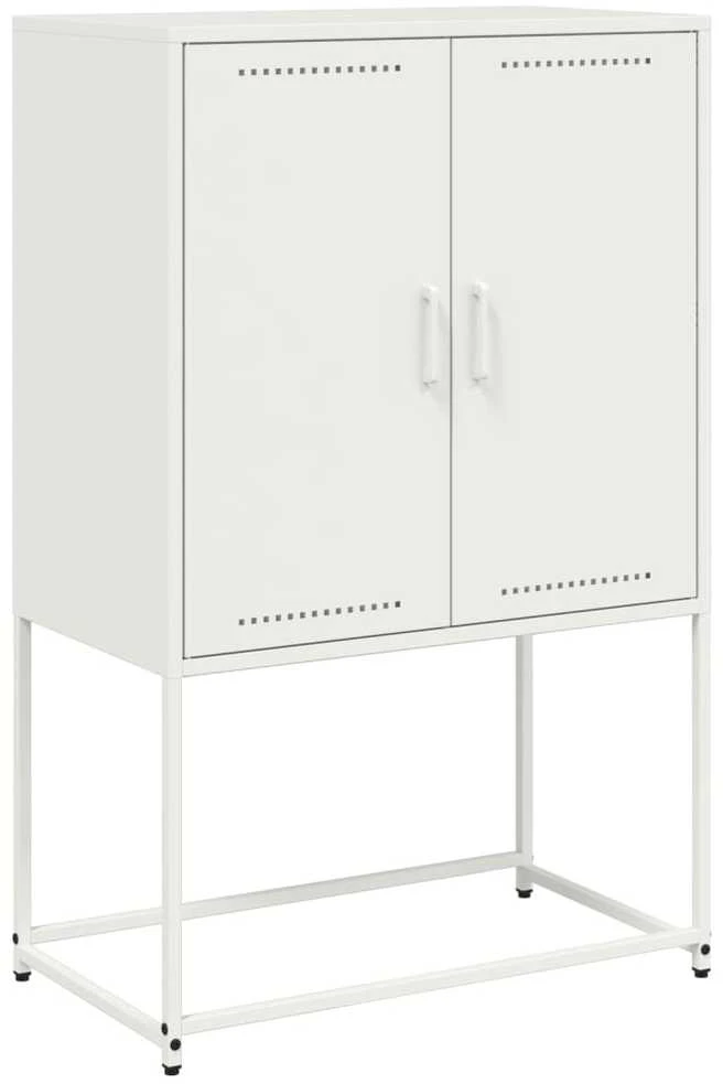 Komoda, baltos spalvos, 68,5x38,5x107cm, plienas