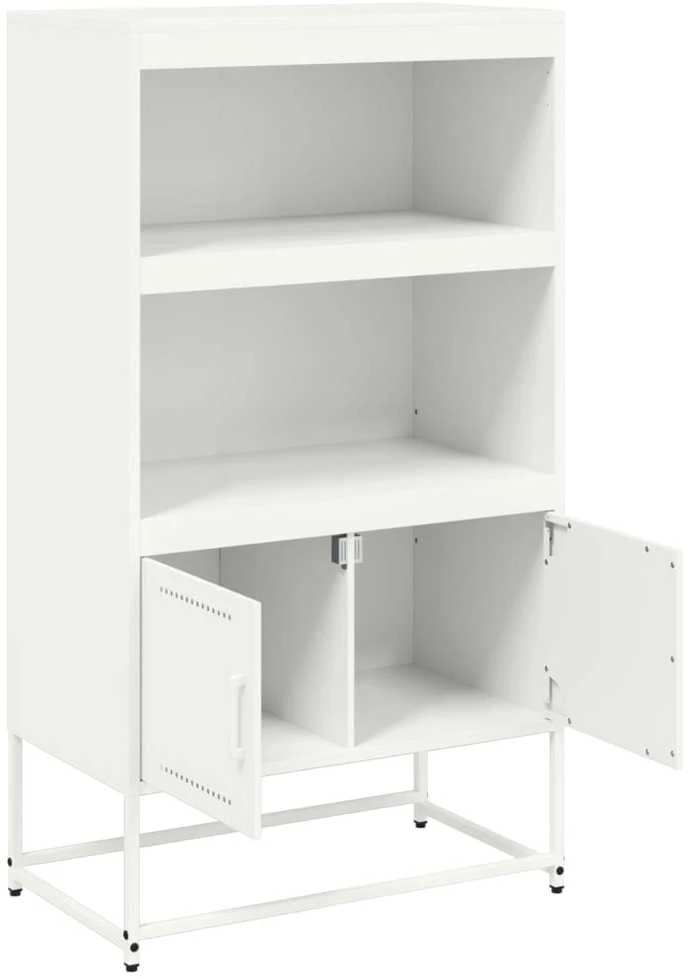 Komoda, baltos spalvos, 68,5x38,5x123,5cm, plienas