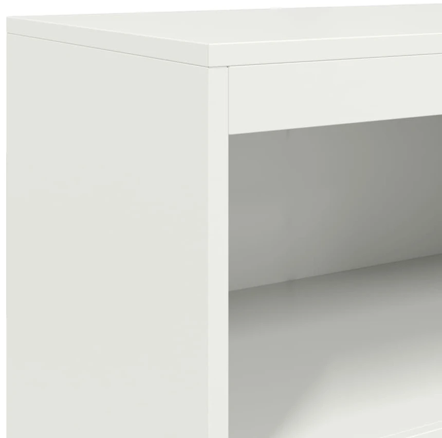Komoda, baltos spalvos, 68,5x38,5x123,5cm, plienas
