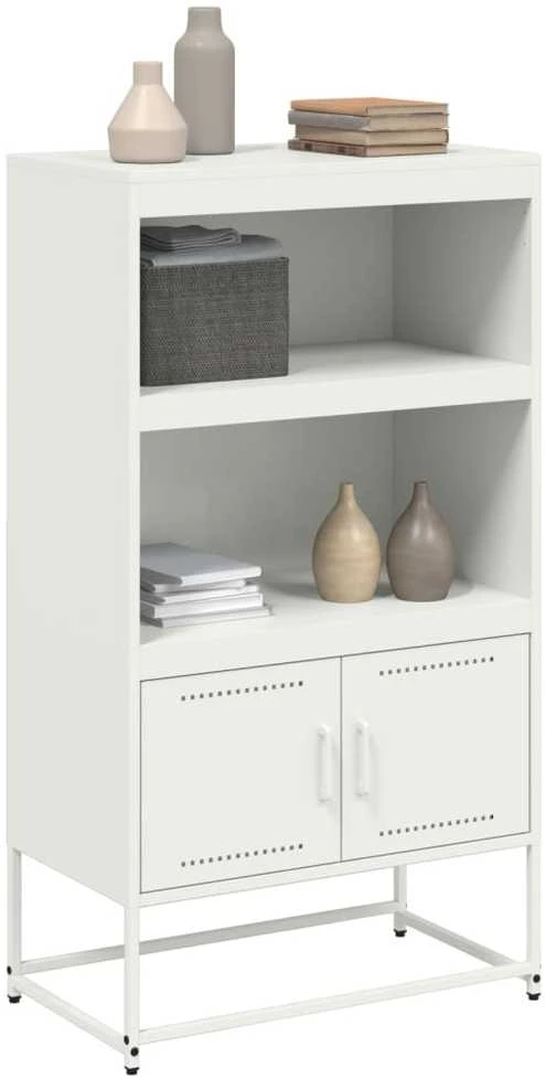 Komoda, baltos spalvos, 68,5x38,5x123,5cm, plienas