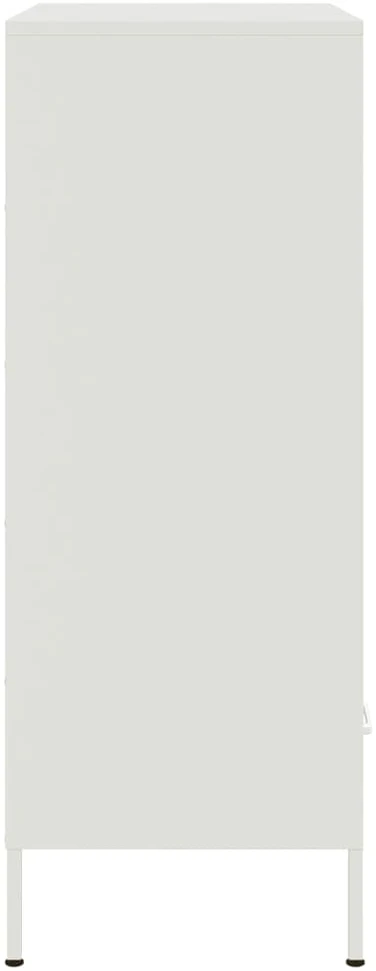 Komoda, baltos spalvos, 68x39x101,5cm, plienas