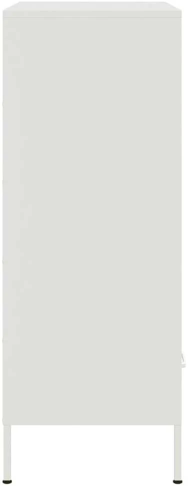 Komoda, baltos spalvos, 68x39x101,5cm, plienas