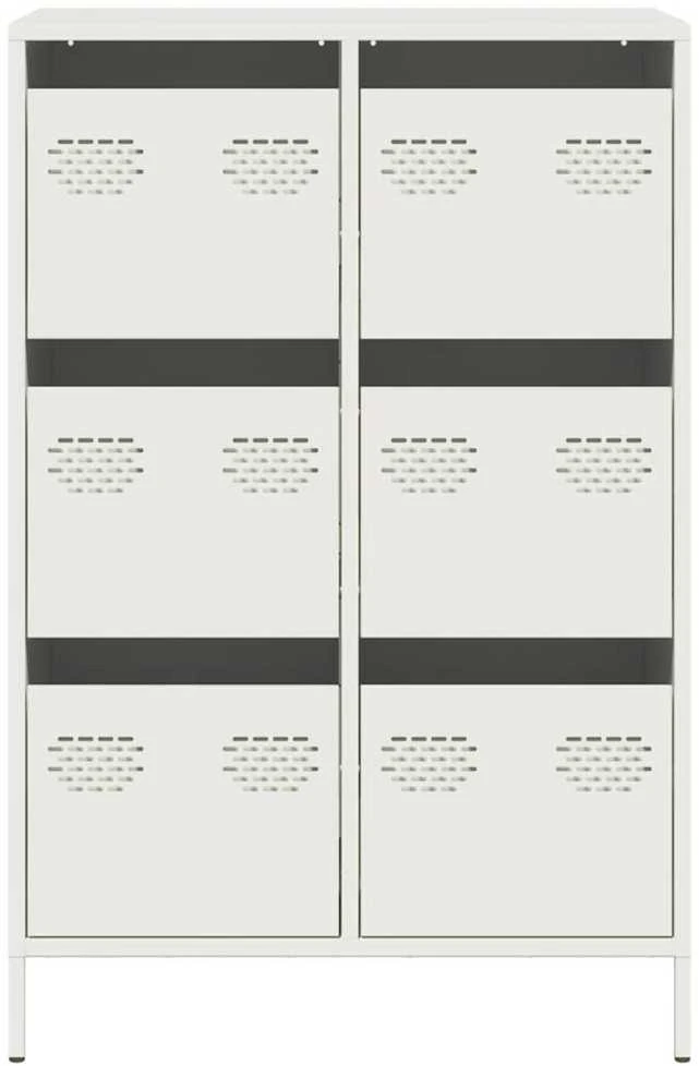 Komoda, baltos spalvos, 68x39x101,5cm, plienas