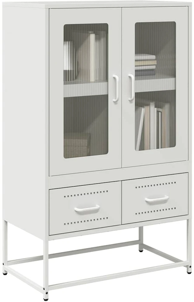Komoda, baltos spalvos, 68x39x111,5 cm, plienas