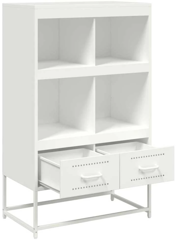 Komoda, baltos spalvos, 68x39x111,5 cm, plienas