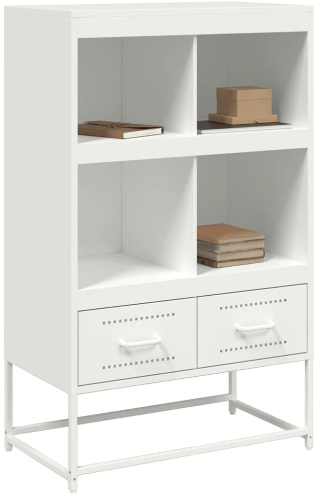 Komoda, baltos spalvos, 68x39x111,5 cm, plienas