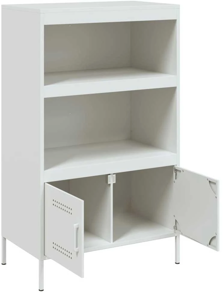 Komoda, baltos spalvos, 68x39x113cm, plienas