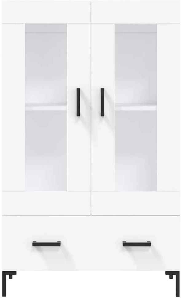 Komoda, baltos spalvos, 69,5x31x115cm, apdirbta mediena