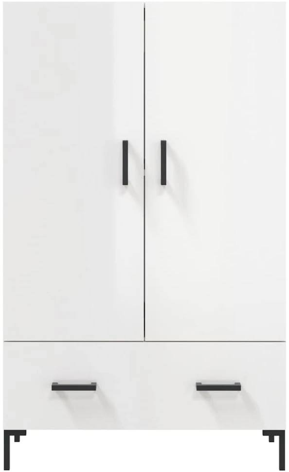 Komoda, baltos spalvos, 69,5x31x115cm, apdirbta mediena, blizgi