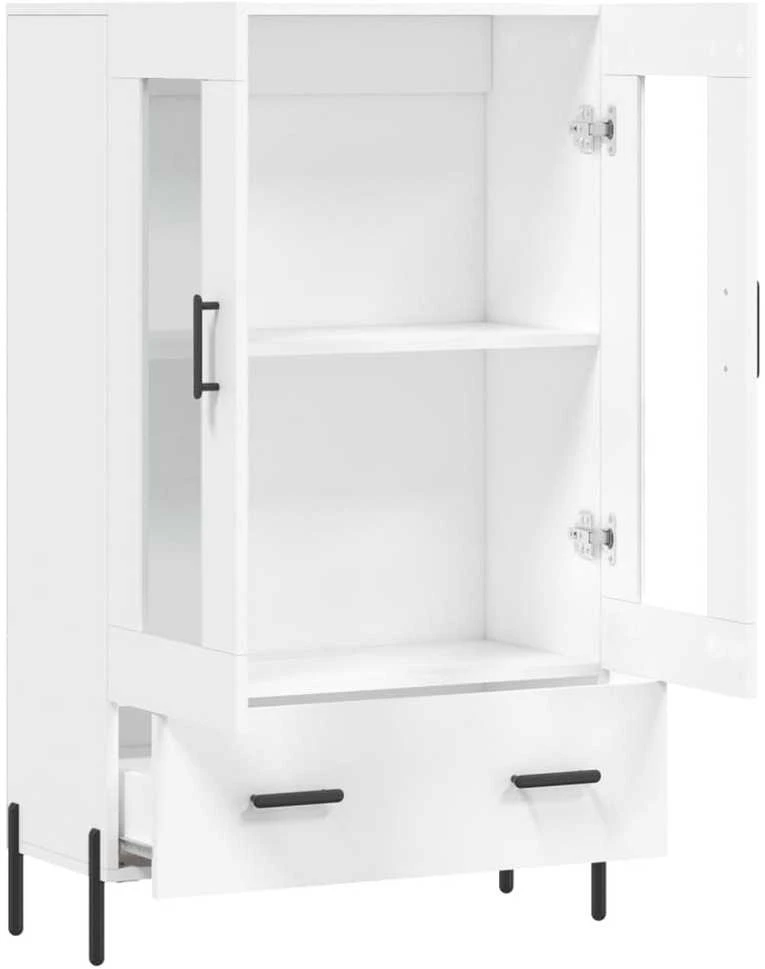 Komoda, baltos spalvos, 69,5x31x115cm, apdirbta mediena