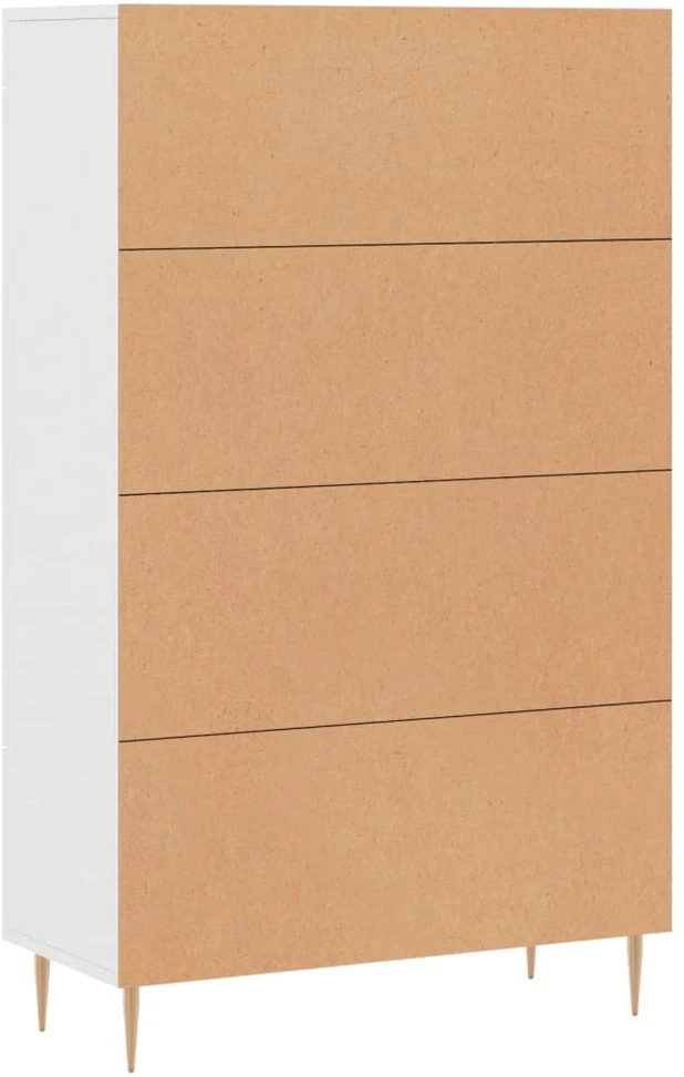 Komoda, baltos spalvos, 69,5x31x115cm, apdirbta mediena