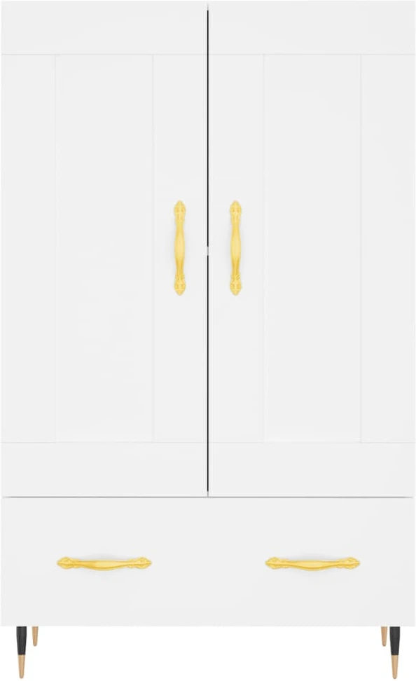 Komoda, baltos spalvos, 69,5x31x115cm, apdirbta mediena