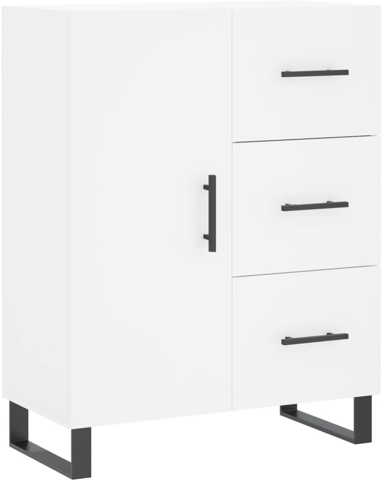 Komoda, baltos spalvos, 69,5x34x180cm, apdirbta mediena
