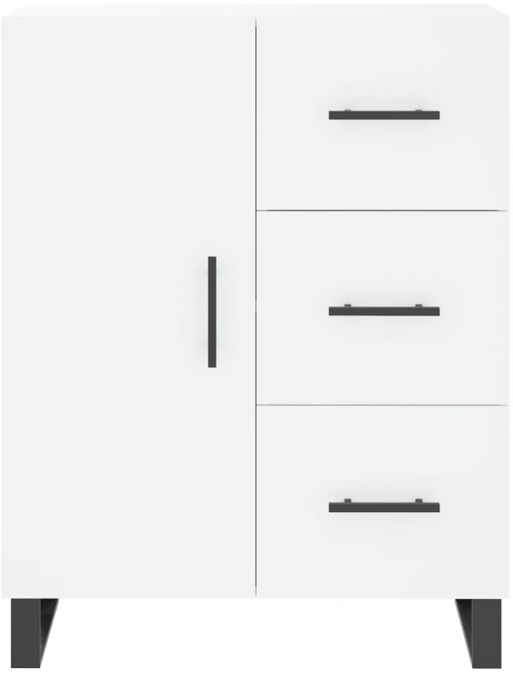 Komoda, baltos spalvos, 69,5x34x180cm, apdirbta mediena