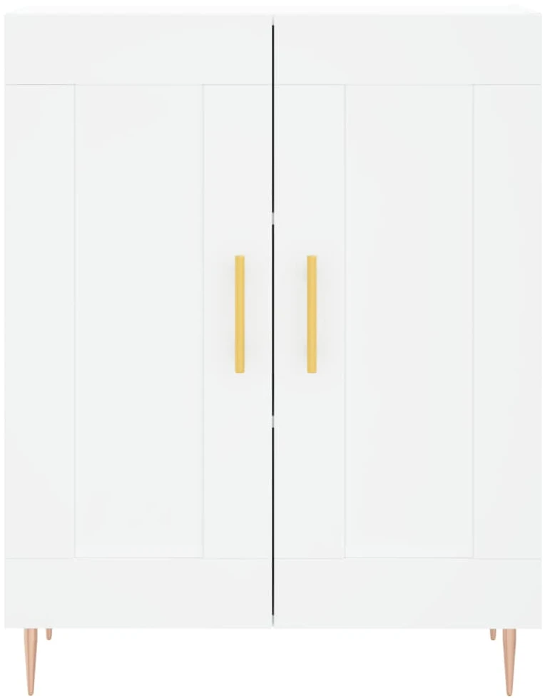 Komoda, baltos spalvos, 69,5x34x180cm, apdirbta mediena
