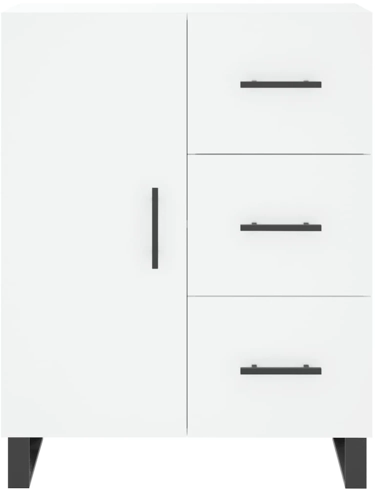 Komoda, baltos spalvos, 69,5x34x180cm, apdirbta mediena