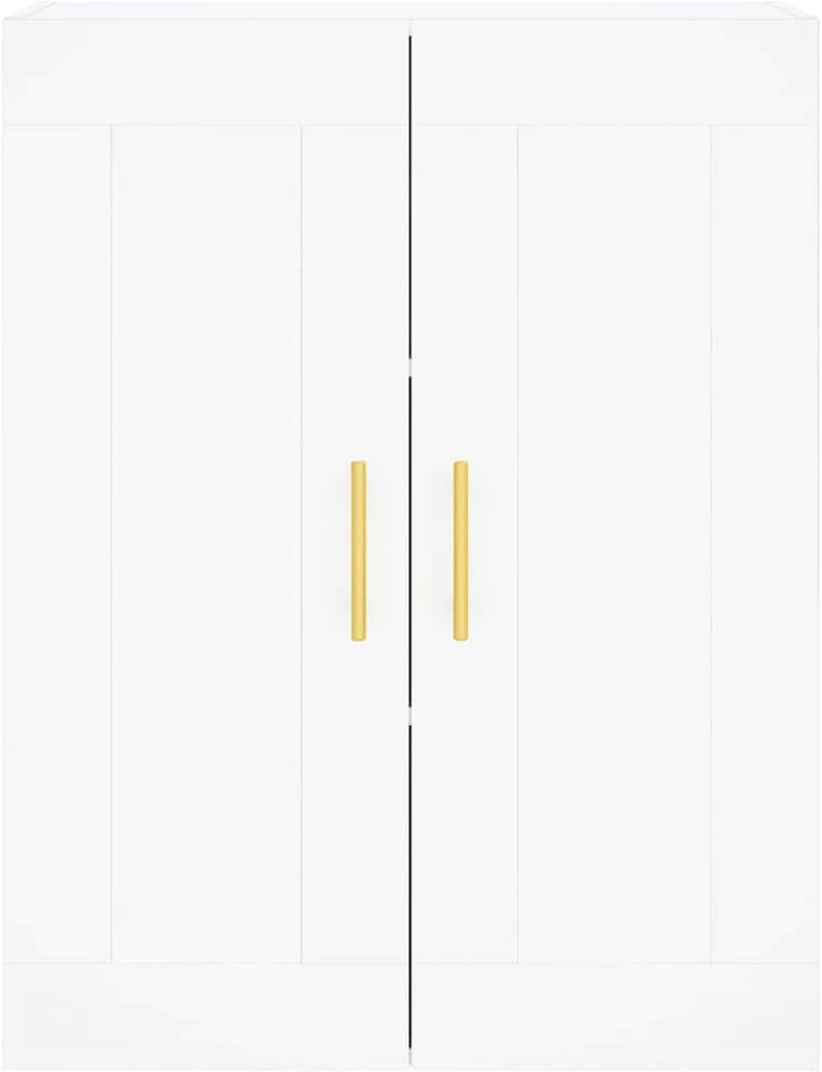Komoda, baltos spalvos, 69,5x34x180cm, apdirbta mediena
