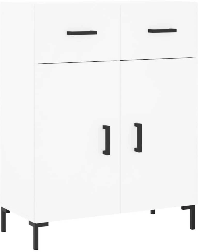 Komoda, baltos spalvos, 69,5x34x180cm, apdirbta mediena