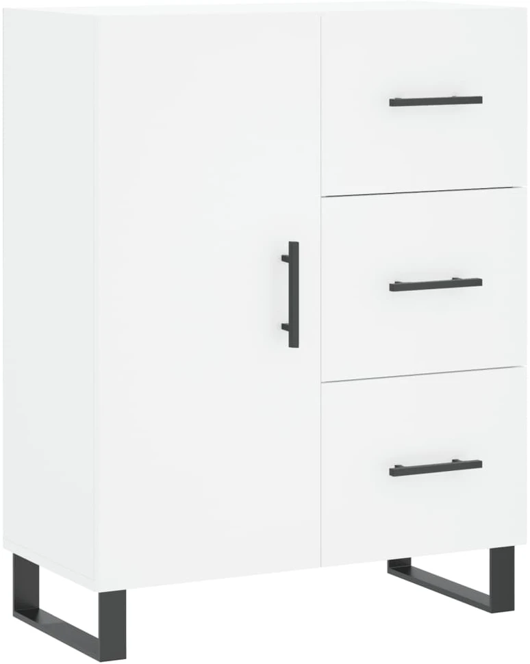 Komoda, baltos spalvos, 69,5x34x180cm, apdirbta mediena