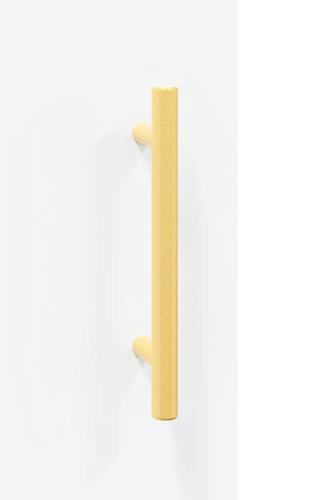 Komoda, baltos spalvos, 69,5x34x180cm, apdirbta mediena