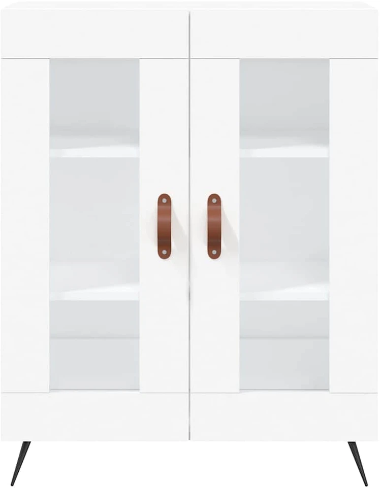 Komoda, baltos spalvos, 69,5x34x180cm, apdirbta mediena