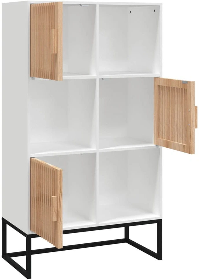 Komoda, baltos spalvos, 70x35x125cm, apdirbta mediena