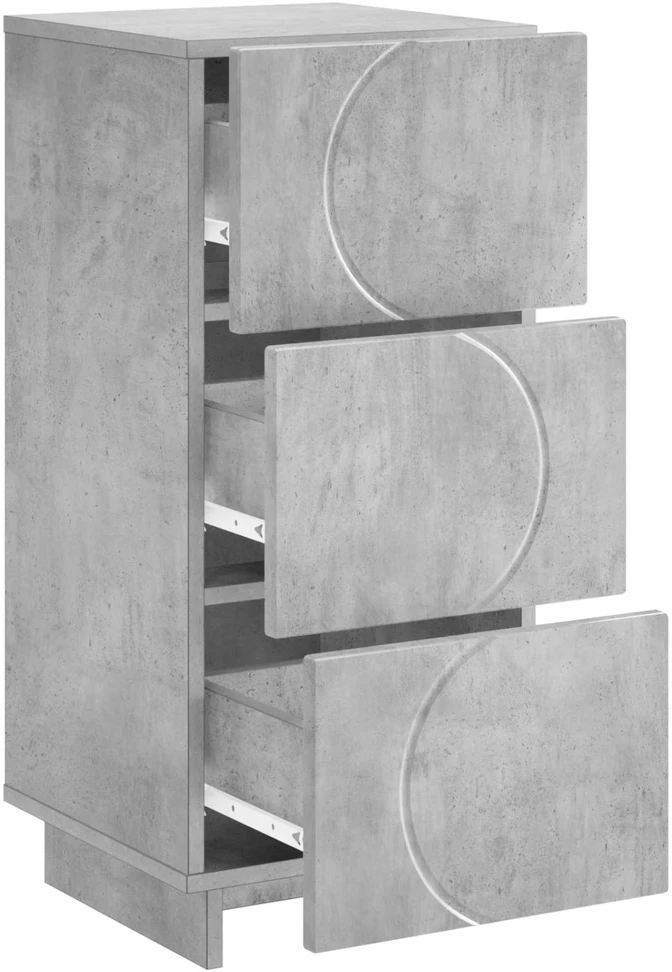 Komoda Betono pilka 33,5 x 34,5 x 75 cm Apdirbta mediena
