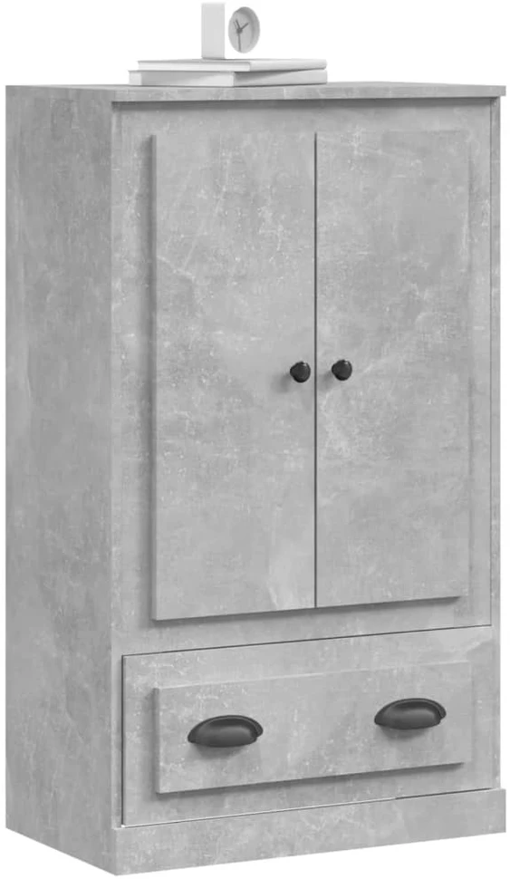 Komoda, betono pilka, 60x35,5x103,5cm, apdirbta mediena