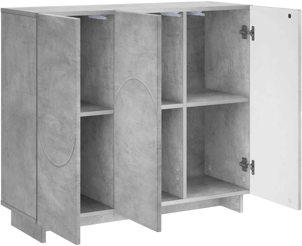 Komoda Betono pilka 85,5 x 31 x 75 cm Apdirbta mediena