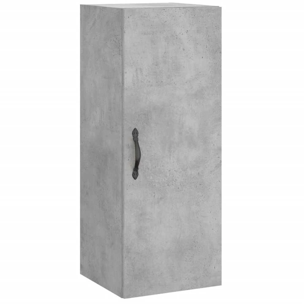 Komoda, betono pilkos spalvos, 34,5x34x180cm, apdirbta mediena