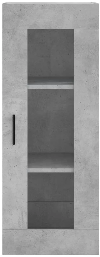 Komoda, betono pilkos spalvos, 34,5x34x180cm, apdirbta mediena