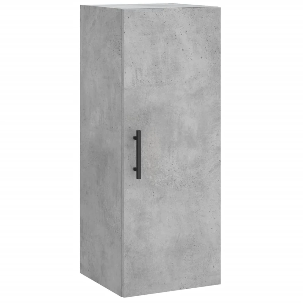 Komoda, betono pilkos spalvos, 34,5x34x180cm, apdirbta mediena