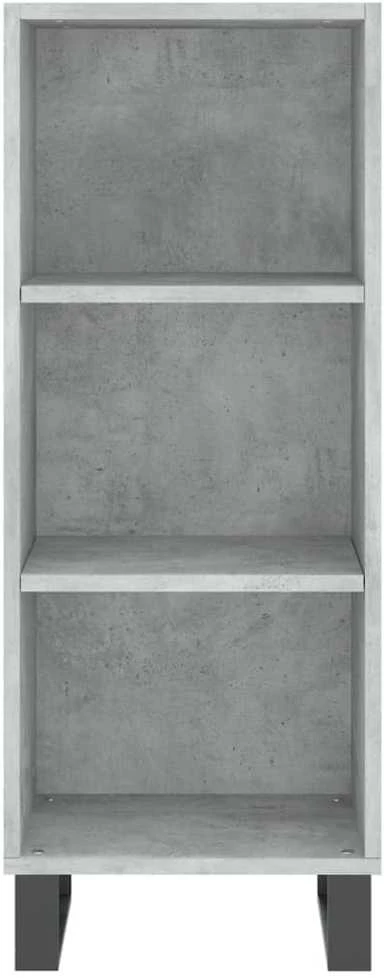 Komoda, betono pilkos spalvos, 34,5x34x180cm, apdirbta mediena