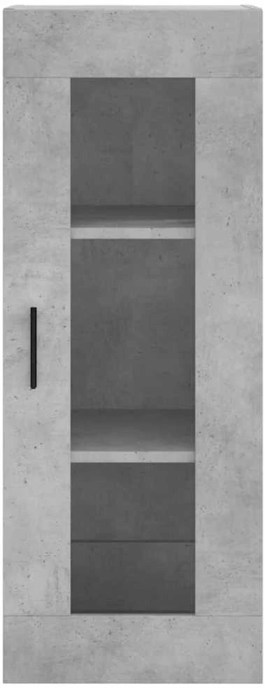 Komoda, betono pilkos spalvos, 34,5x34x180cm, apdirbta mediena