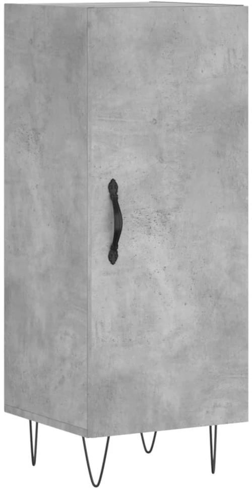 Komoda, betono pilkos spalvos, 34,5x34x180cm, apdirbta mediena